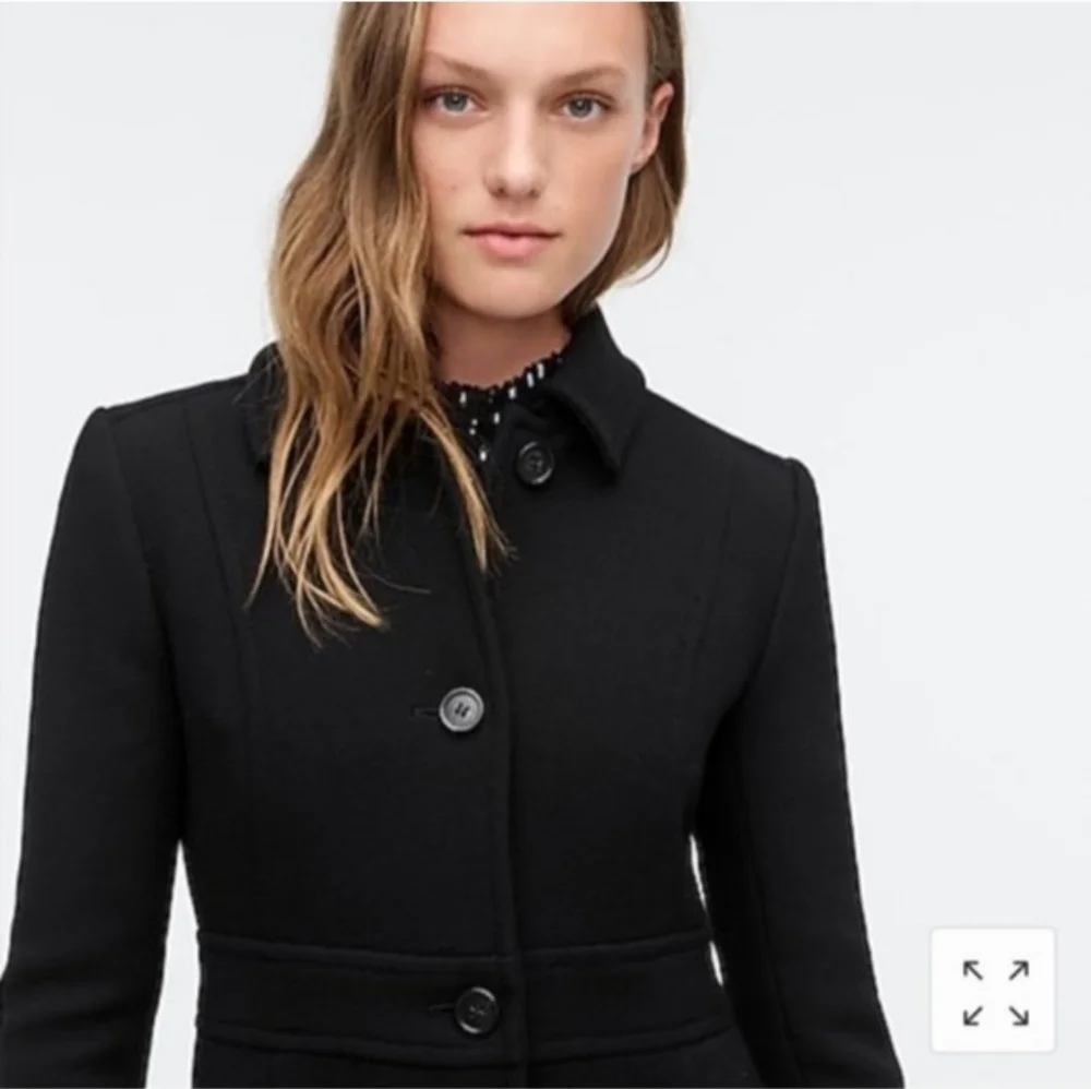 J. Crew Black Wool Long Coat - Picture 3 of 16